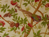 LEE JOFA CEYLON LINEN PRINT CHINOSERIE BIRDS TREE PEONY MSRP$268