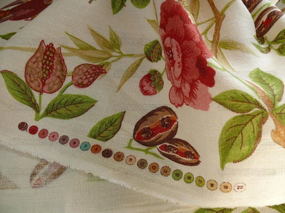 Lee Jofa Ceylon Linen Print Chinoserie Birds Tree Peony MSRP USD 268