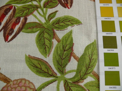 Lee Jofa Ceylon Linen Print Chinoserie Birds Tree Peony MSRP USD 268
