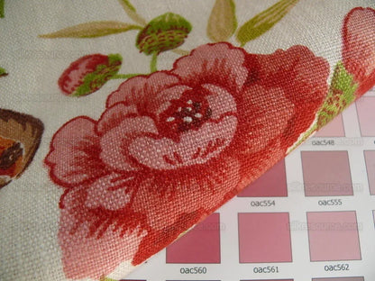 Lee Jofa Ceylon Linen Print Chinoserie Birds Tree Peony MSRP USD 268