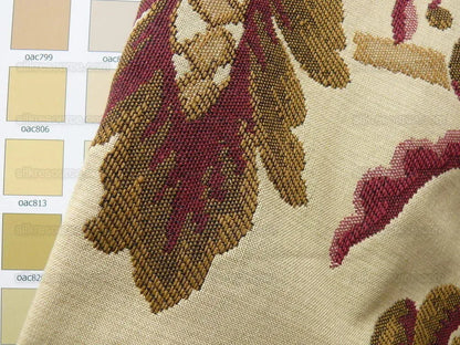 8.5 Yd Lee Jofa Cavendish Jacob Burgundy Gold Bird Tree Of Life