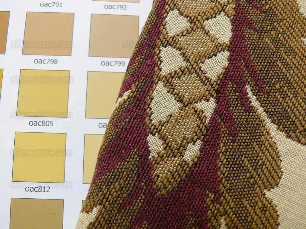 8.5 Yd Lee Jofa Cavendish Jacob Burgundy Gold Bird Tree Of Life