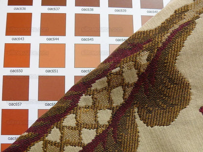 8.5 Yd Lee Jofa Cavendish Jacob Burgundy Gold Bird Tree Of Life