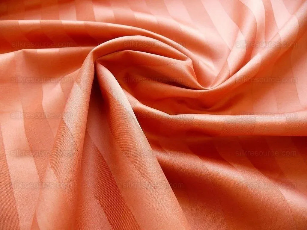 Bty Clarence House Wool Stunning Coral Orange Satin Stripe #739