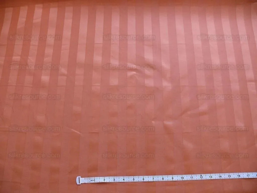 Bty Clarence House Wool Stunning Coral Orange Satin Stripe #739