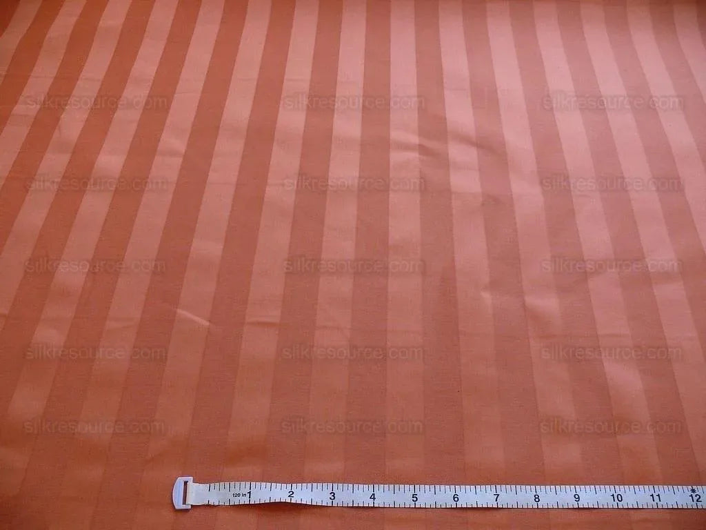 Bty Clarence House Wool Stunning Coral Orange Satin Stripe #739