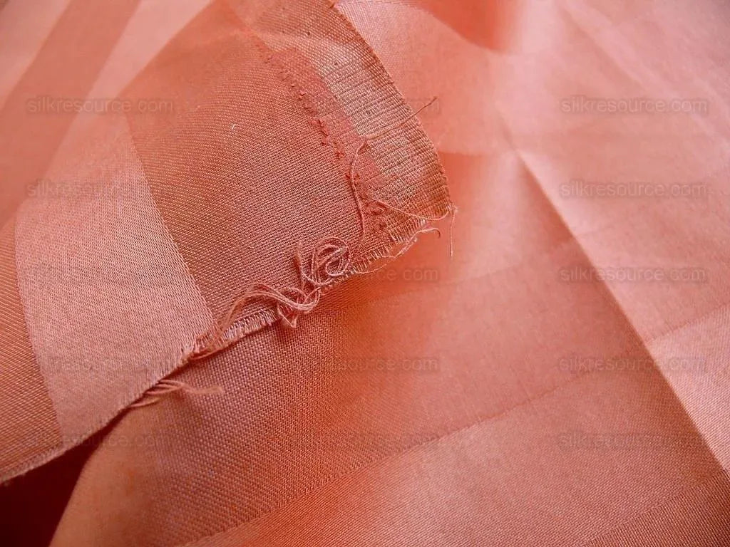 Bty Clarence House Wool Stunning Coral Orange Satin Stripe #739