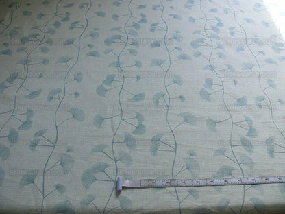 Lee Jofa Groundworks "fans" Ginkgo Print Linen Blue White 6y