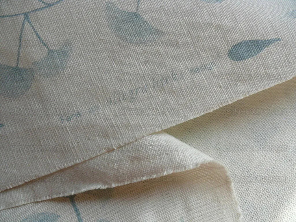 Lee Jofa Groundworks "fans" Ginkgo Print Linen Blue White 6y