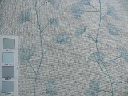 Lee Jofa Groundworks "fans" Ginkgo Print Linen Blue White 6y