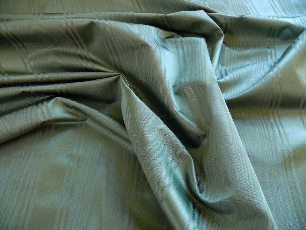 Exquisite! Kravet Manisse Atlantis Blue Moire Silk Stripe