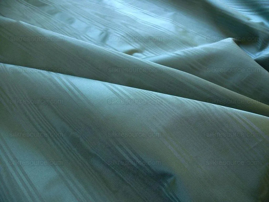 Exquisite! Kravet Manisse Atlantis Blue Moire Silk Stripe