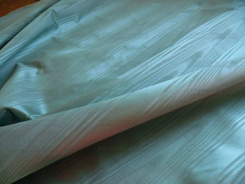 Exquisite! Kravet Manisse Atlantis Blue Moire Silk Stripe