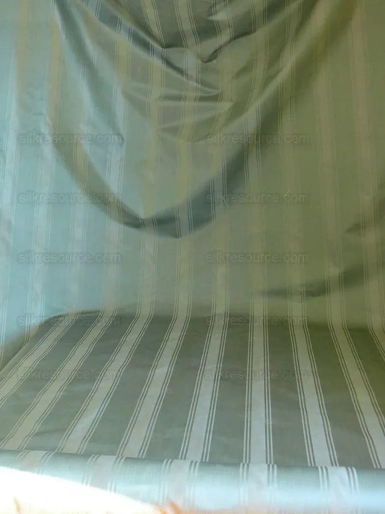 Exquisite! Kravet Manisse Atlantis Blue Moire Silk Stripe