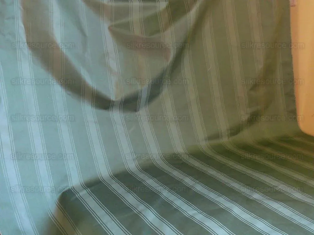 Exquisite! Kravet Manisse Atlantis Blue Moire Silk Stripe