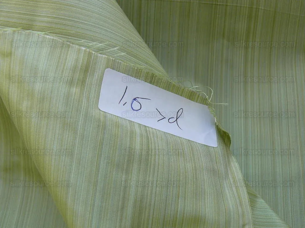 Kravet Prism 100%silk Taffeta Strie Pin Stripe Spring Green 1.6