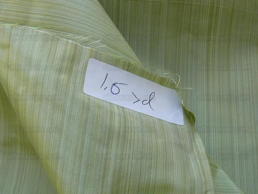 Kravet Prism 100%silk Taffeta Strie Pin Stripe Spring Green 1.6