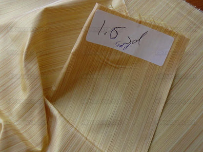 Kravet Prism Gold Yellow 100%silk Taffeta Strie Pin Stripe 1.6y
