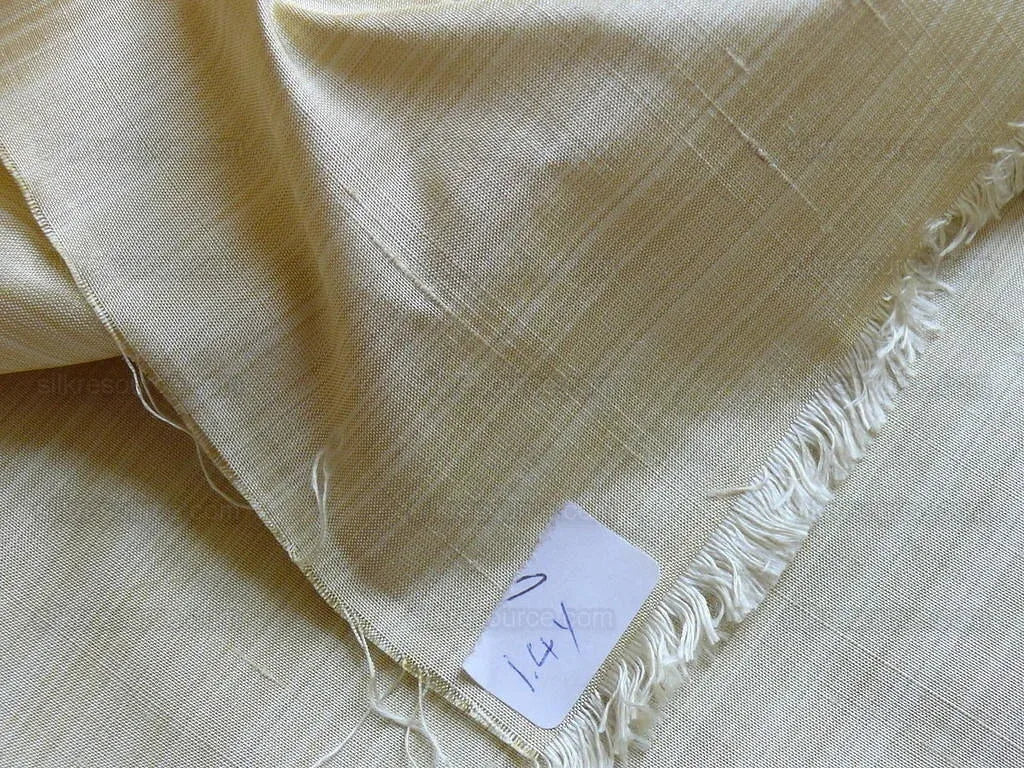 1yd Kravte Prism 100%silk Taffeta Light Cream 1y Strie