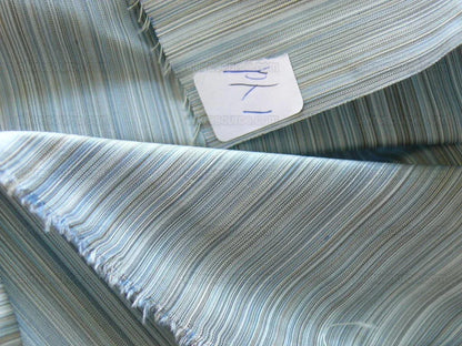 Teal Blue Grey 100%silk Taffeta Strie Pin Stripe 1.5y Kravet