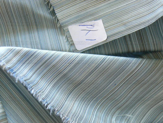 Teal Blue Grey 100%silk Taffeta Strie Pin Stripe 1.5y Kravet