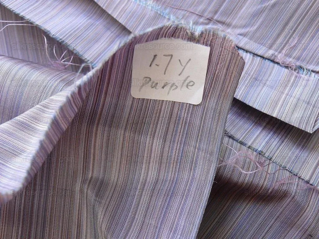 Kravet Prism Purple Blue 100%silk Taffeta Strie 1.7y