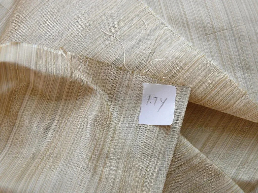 Grey Ivory 100%silk Taffeta Strie Pin Stripe 1.7y Kravet Rt$169/