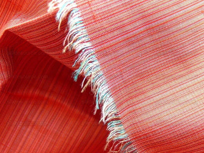 Kravet Prism Strawberry Red 100%silk Taffeta Strie 1.7y