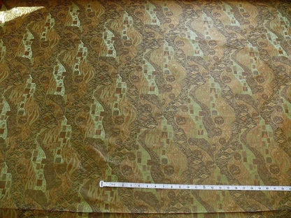Bty Klimt 100% Silk Lampas! Art Deco 440 "river" Green Bronze Brown MSRP USD 275/y