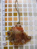 KRAVET COUTURE KEY TASSEL W/BEADS PECHE PINK GOLD MSRP$165!