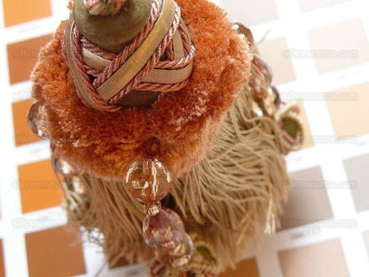 Kravet Couture Key Tassel W/beads Peche Pink Gold MSRP USD 165!