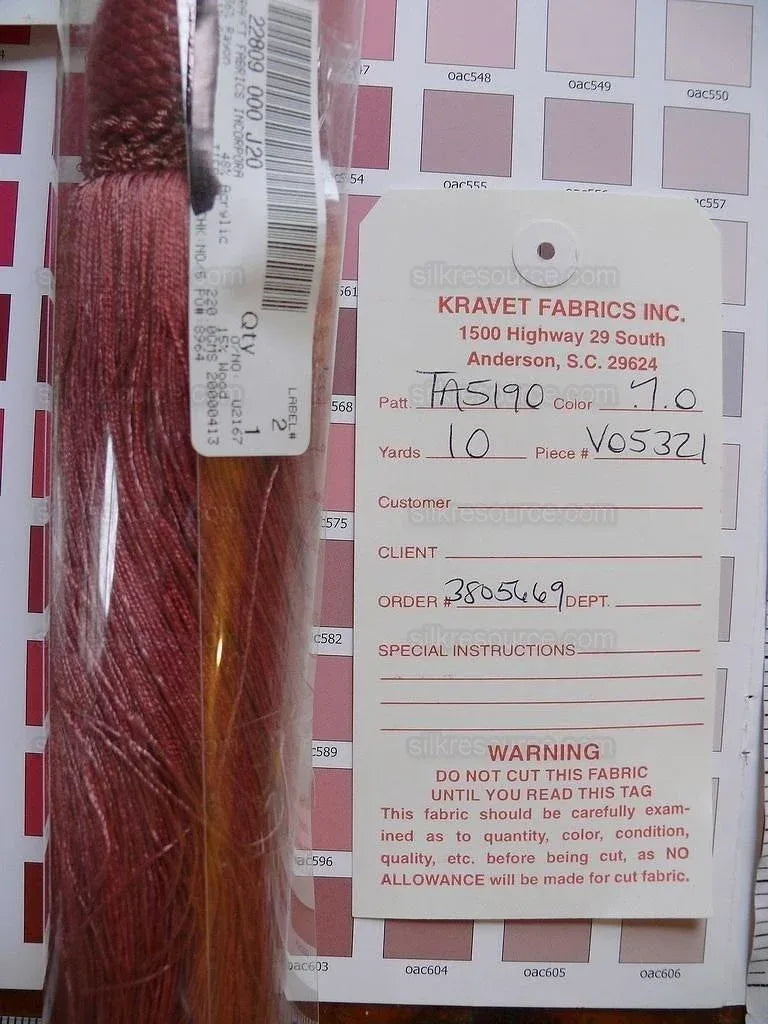 Kravet Single Tassel Tie Back Coral Pink Rose Red MSRP USD 99!