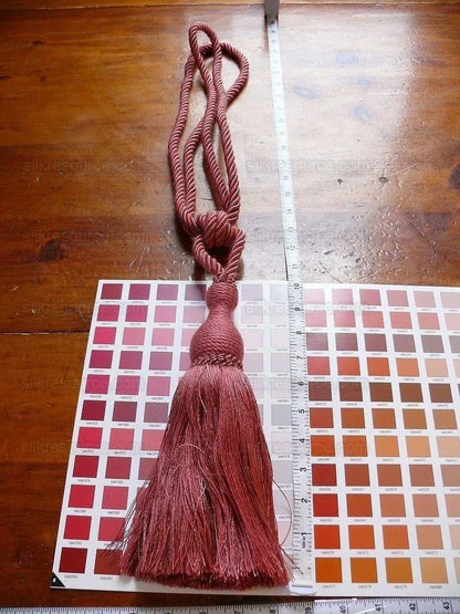 Kravet Single Tassel Tie Back Coral Pink Rose Red MSRP USD 99!