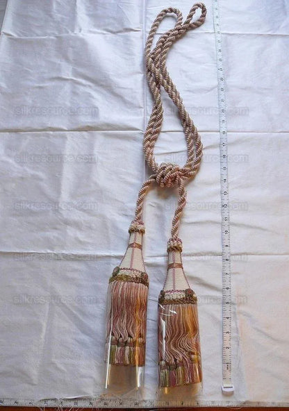 Lee Jofa Cliveden Tieback Wisteria Rose &amp; Chartreuse Gold