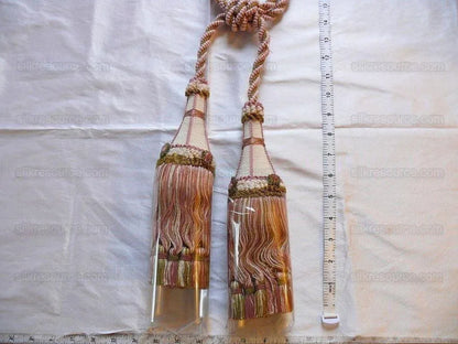 Lee Jofa Cliveden Tieback Wisteria Rose &amp; Chartreuse Gold