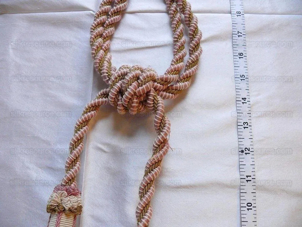 Lee Jofa Cliveden Tieback Wisteria Rose &amp; Chartreuse Gold