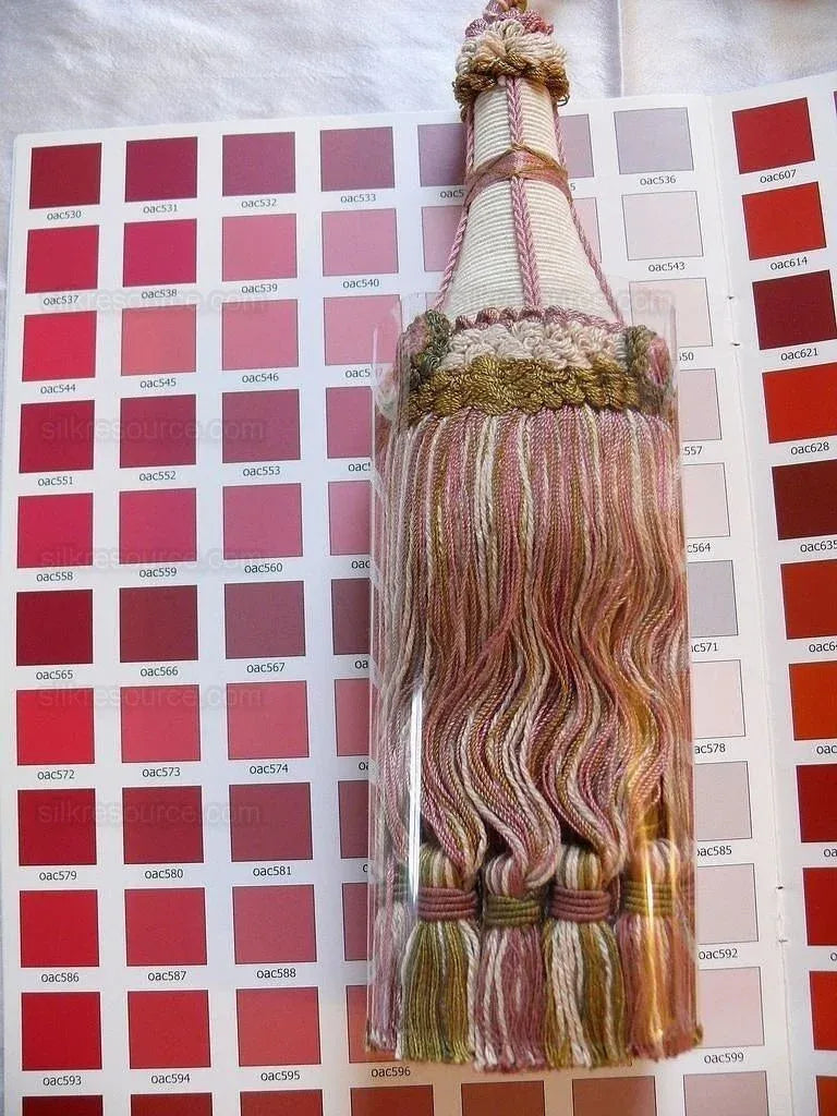 Lee Jofa Cliveden Tieback Wisteria Rose &amp; Chartreuse Gold