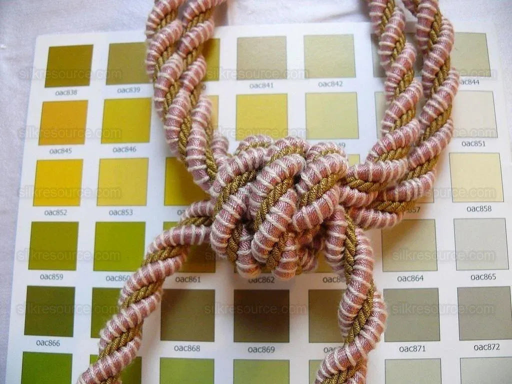 Lee Jofa Cliveden Tieback Wisteria Rose &amp; Chartreuse Gold