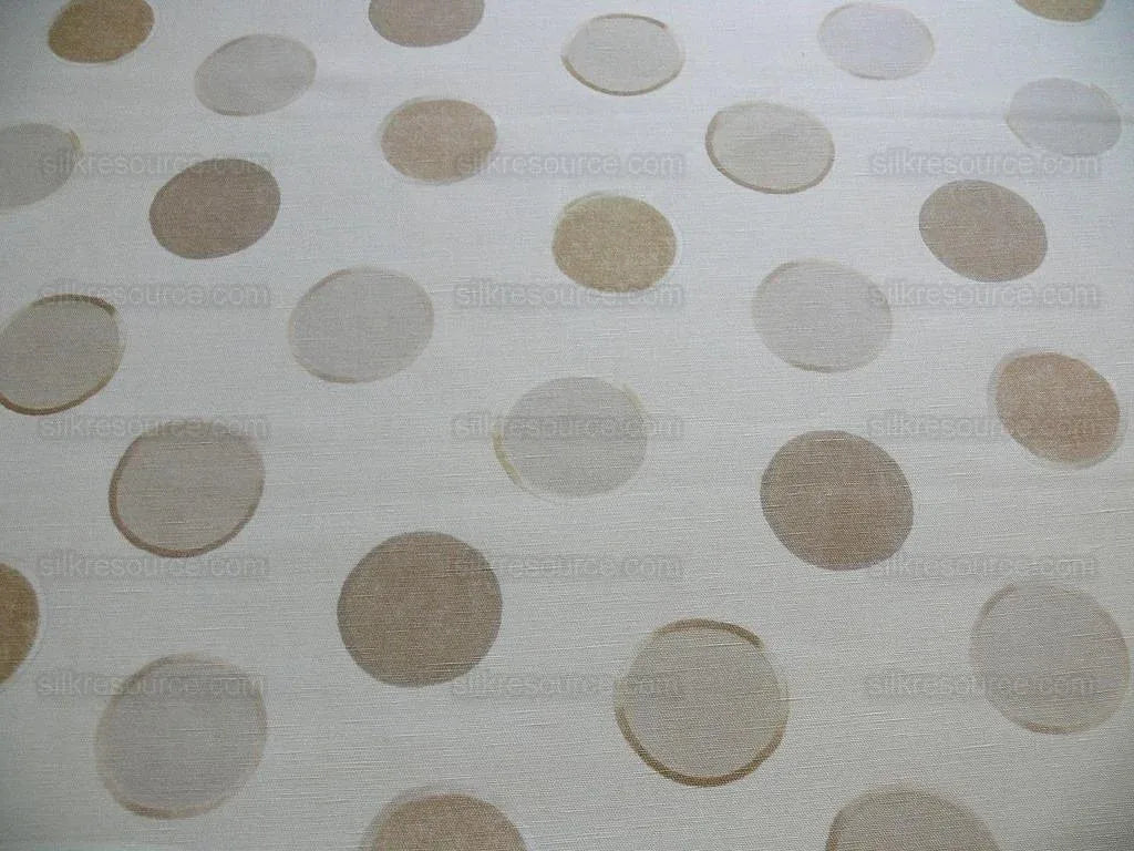 LEE JOFA/GROUNDWORKS CIRCO PRINT CREAM TAN WHITE LINEN BTY