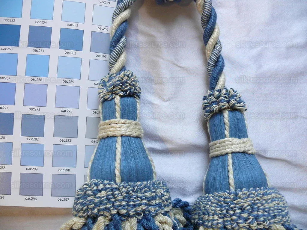 Lee Jofa Cantal Tieback Tassel Tieback-double Cornflower Blue