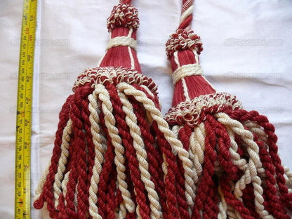 Lee Jofa Cantal Tieback Tassel Tieback-double Geranium Red