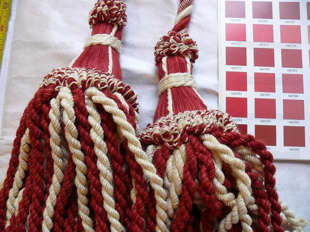 Lee Jofa Cantal Tieback Tassel Tieback-double Geranium Red