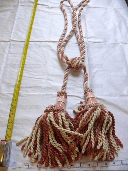 Lee Jofa Cantal Tieback Tassel Tieback-double Coral Red