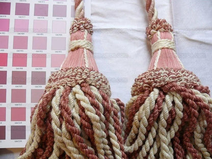 Lee Jofa Cantal Tieback Tassel Tieback-double Coral Red