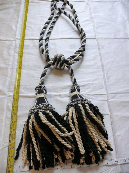 Lee Jofa Cantal Tieback Tassel Tieback-double Charcoal Black