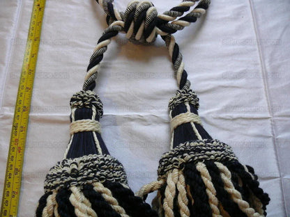 Lee Jofa Cantal Tieback Tassel Tieback-double Charcoal Black