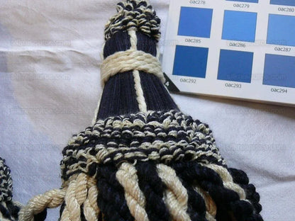 Lee Jofa Cantal Tieback Tassel Tieback-double Charcoal Black