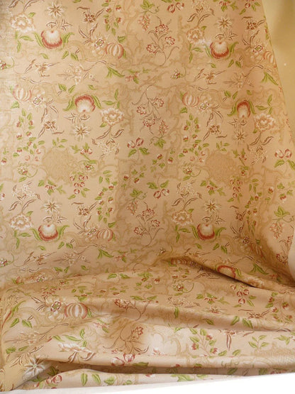 Travers "montespa" Chinoserie Linen Peach Pom Apple Fig