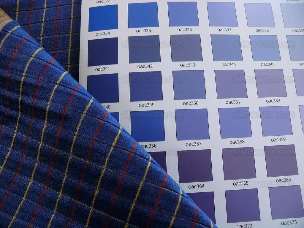 Lee Jofa Figaro Velvet Check Cadet Blue Check Bty