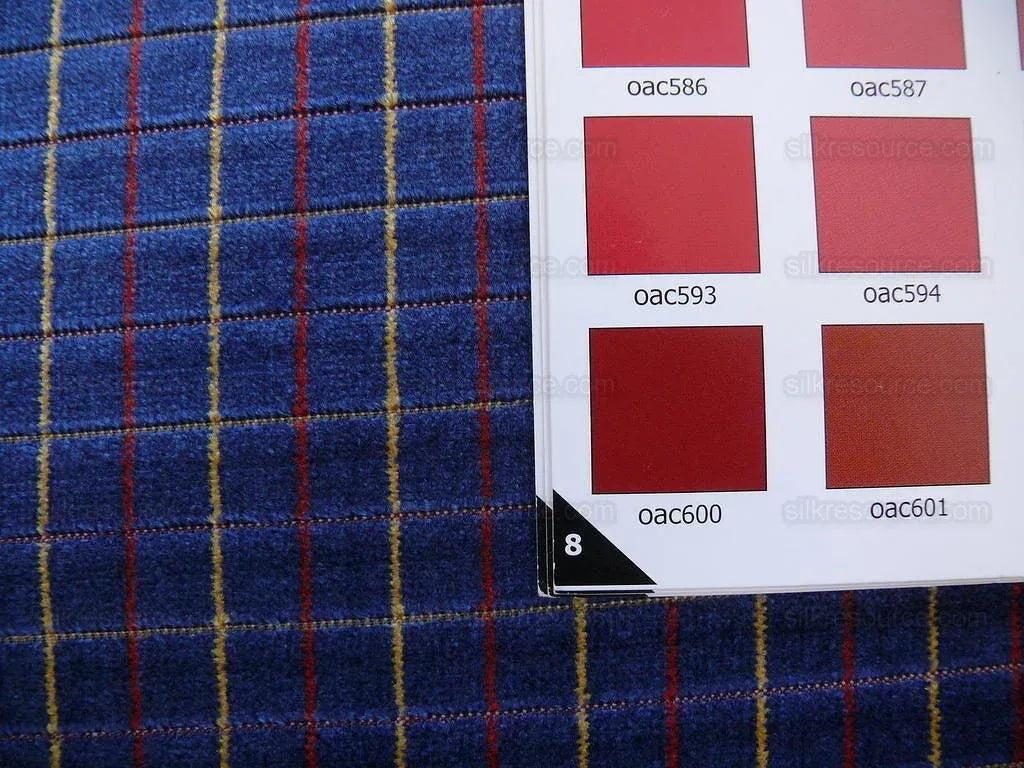 Lee Jofa Figaro Velvet Check Cadet Blue Check Bty